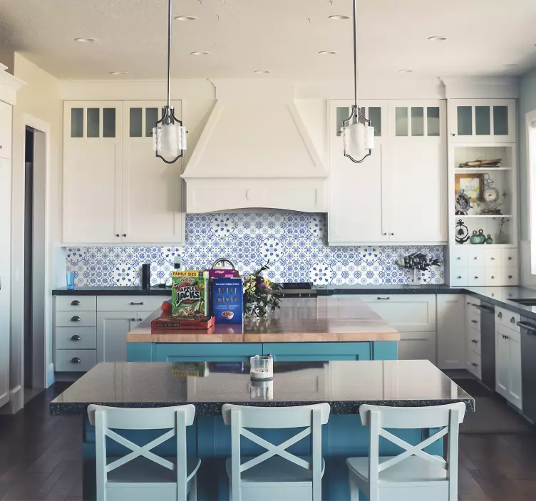 Naklejki na kafelki Niebieski Delft - TenStickers