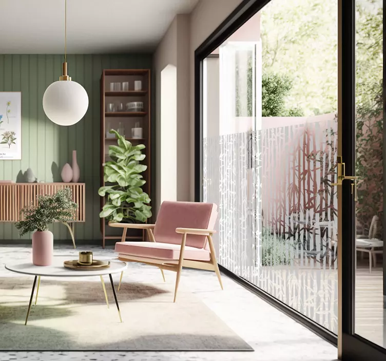 Naklejka na okno translucido bambusa - TenStickers