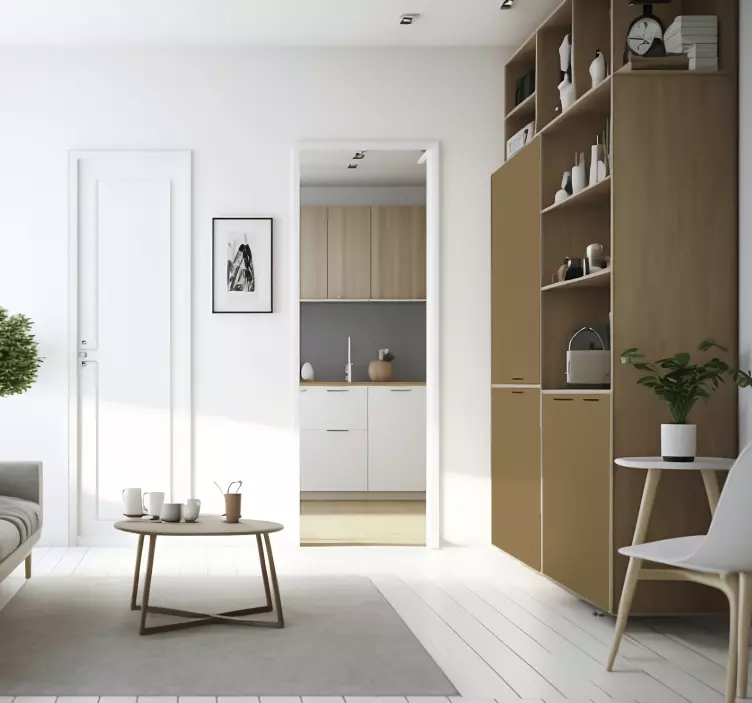 Okleina meblowa beżowy brązowy kolor - TenStickers