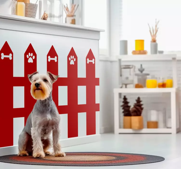 Jednokolorowa naklejka ścienna na ogrodzenie - TenStickers