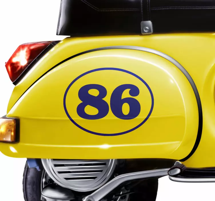Naklejka na motocykl numer - TenStickers
