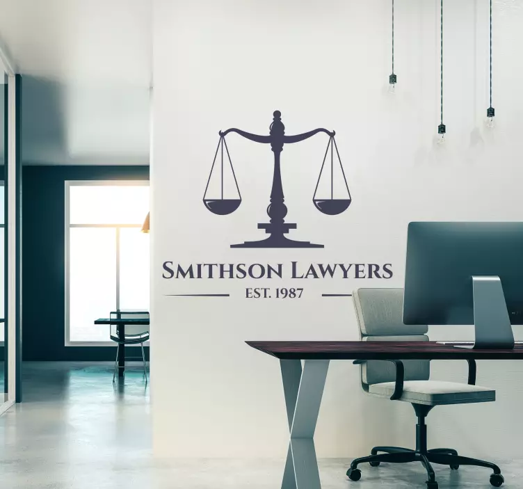 Naklejka dekoracyjna waga sprawiedliwości - TenStickers