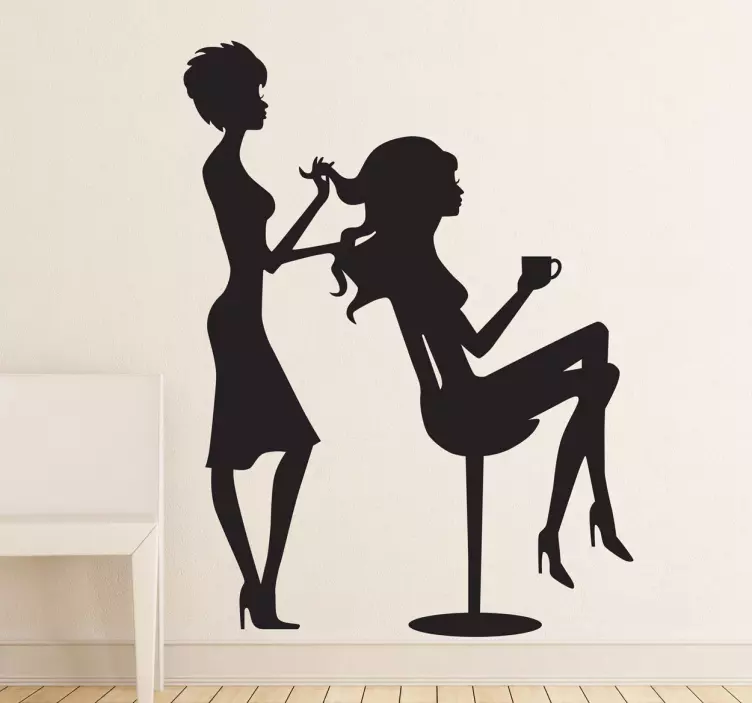 Naklejka na ścianę fryzjer - TenStickers