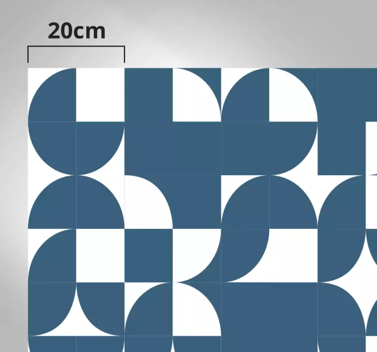 Naklejka na meble Niebieski okrąg geometryczny wzór sztuki art - TenStickers