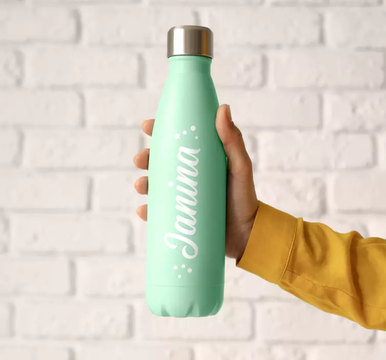 Naklejka Spersonalizowana butelka na wodę z imieniem - TenStickers