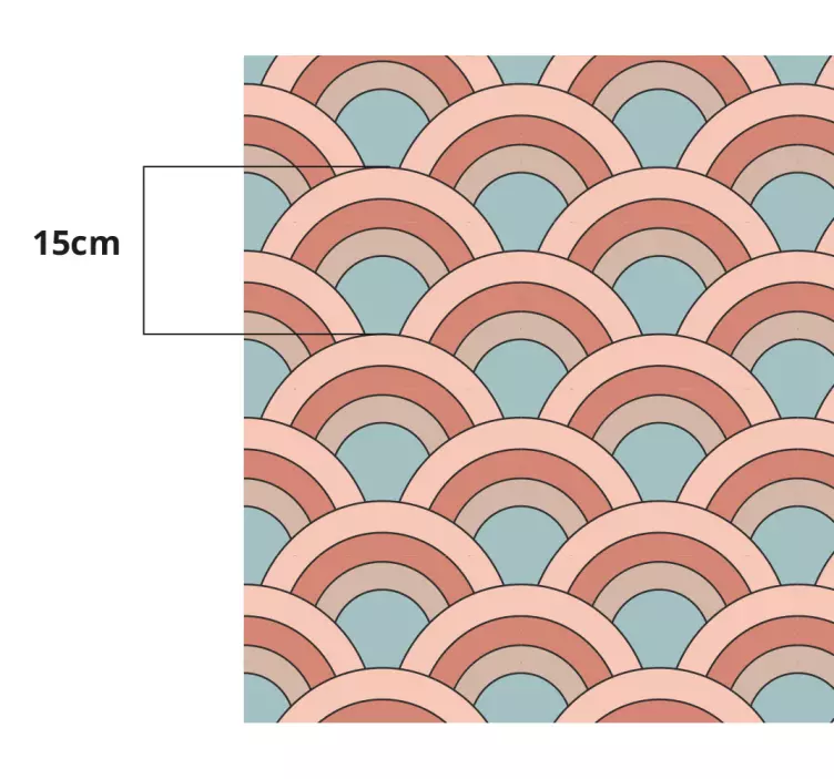 Naklejka na meble zakrzywione fale wzorcowe - TenStickers