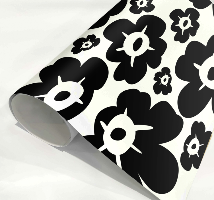 Naklejka na ścianę kwiaty czarny mak - TenStickers