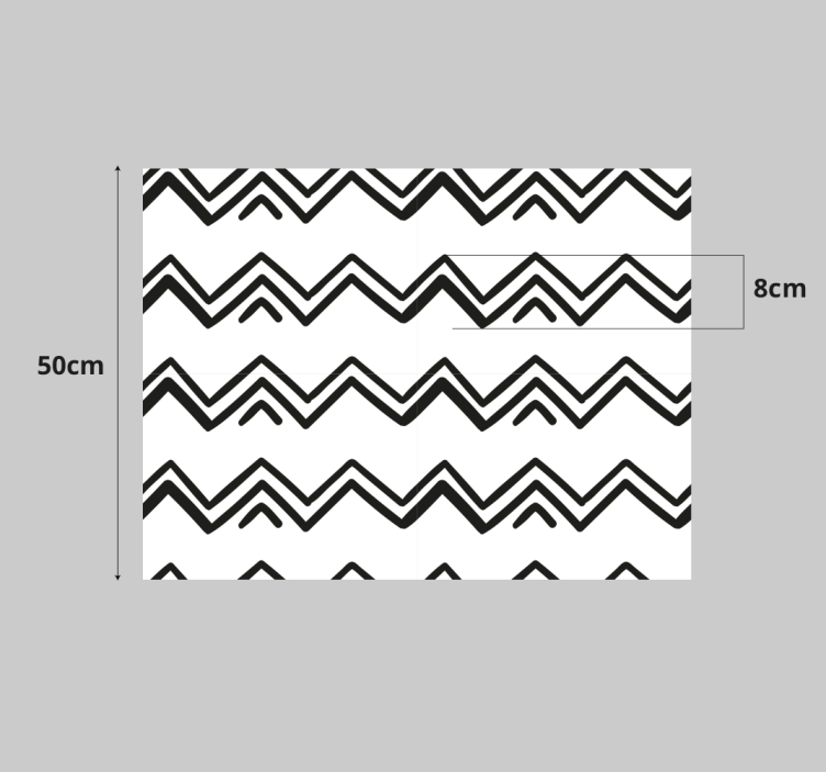 Naklejka na meble Nieregularny czarno-biały zygzak - TenStickers