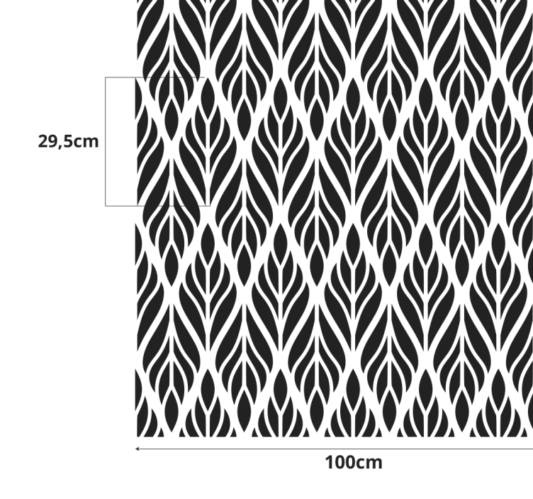 Naklejka okienna wzory liścia - TenStickers