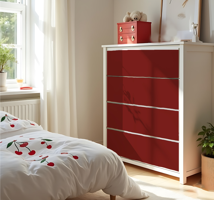 Folie samoprzylepne - Wiśniowa czerwień - TenStickers