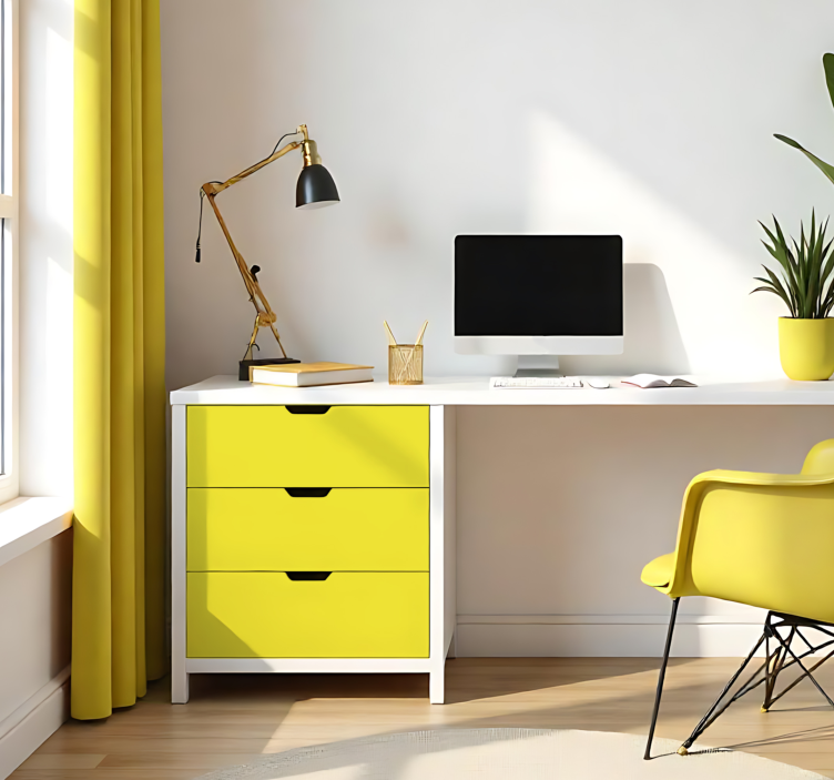 Folie samoprzylepne - Jasnożółta - TenStickers