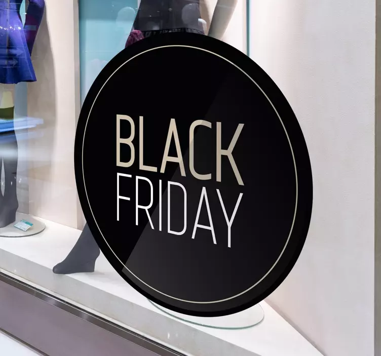 Elegancka naklejka na witrynę sklepową Black Friday promocja - TenStickers