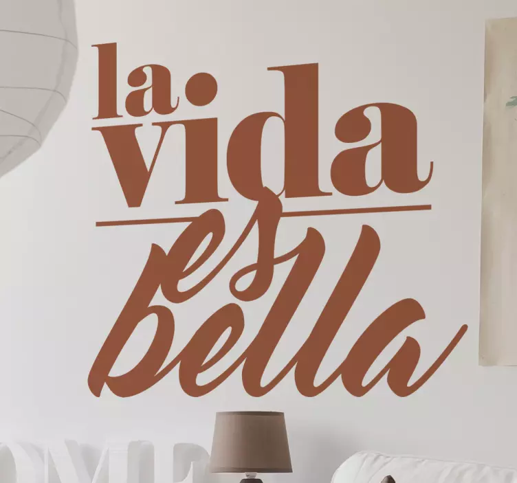 Dekoracja La vida es bella - TenStickers