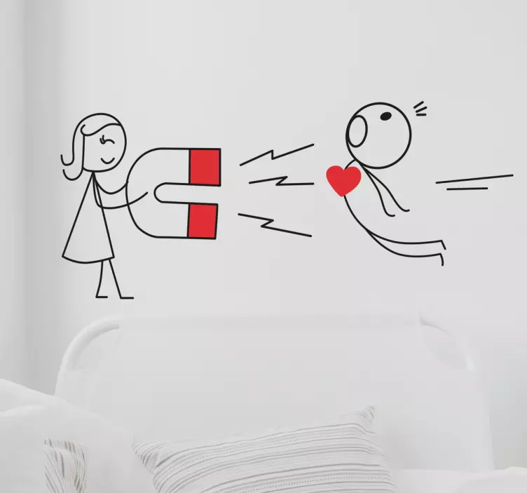 Dekoracja ścienna Magnetyczne serce - TenStickers