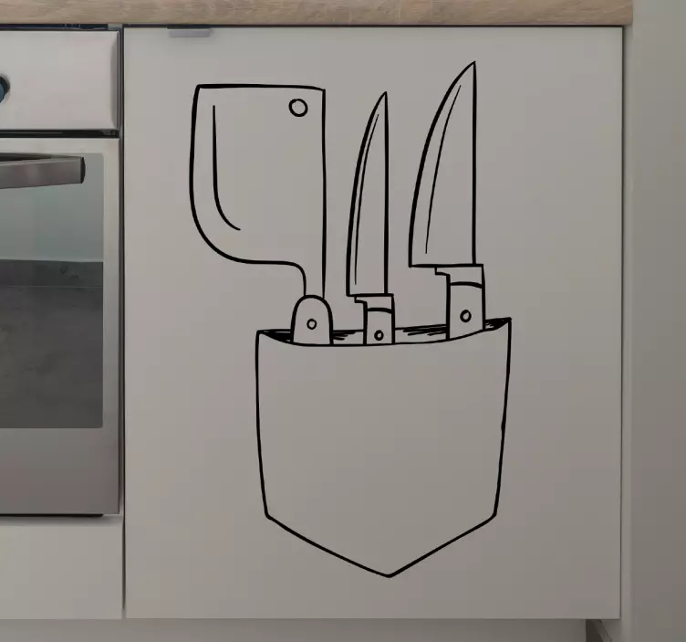 Dekoracja ścienna noże kuchenne - TenStickers