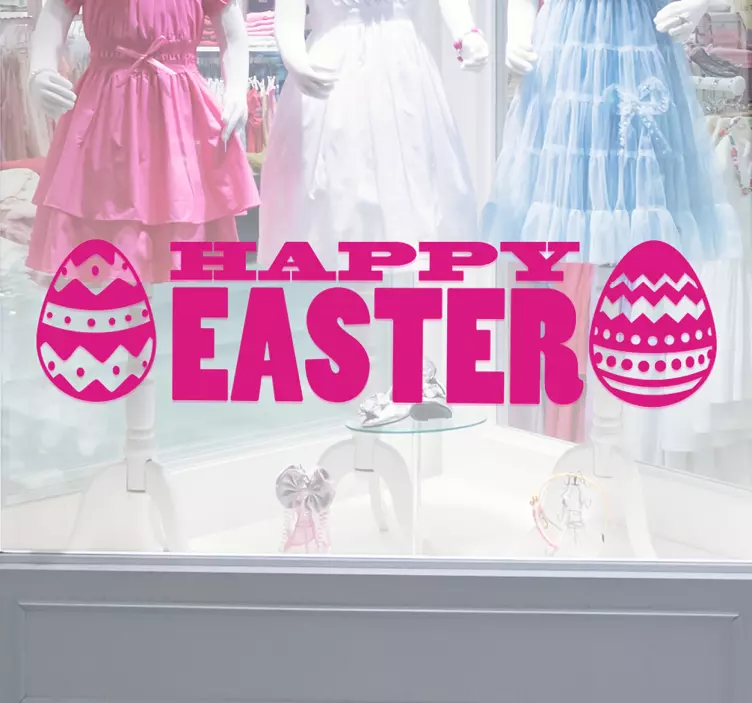 Dekoracja tekst Happy Easter - TenStickers