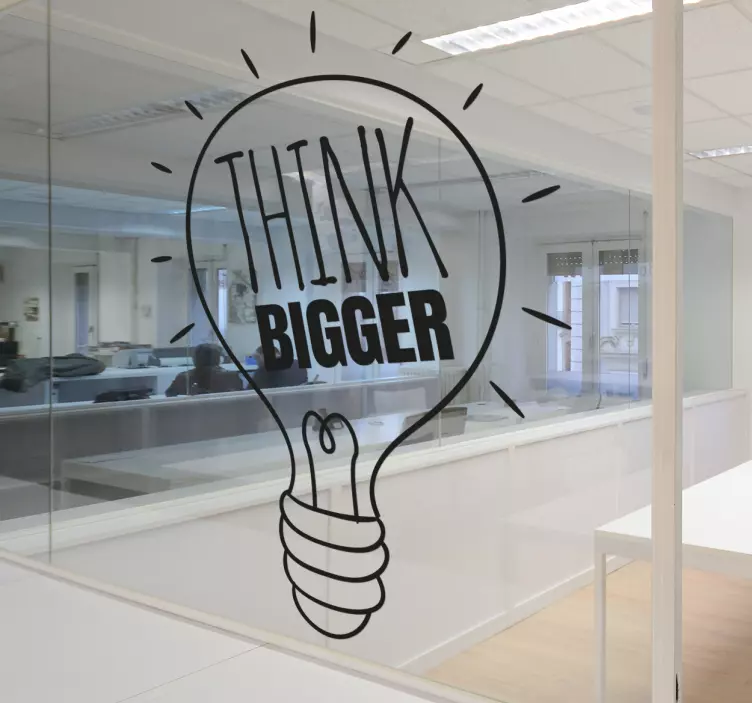 Dekoracja na ścianę Think Bigger - TenStickers