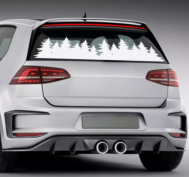 Naklejka na szybę samochód drzewa leśne - TenStickers