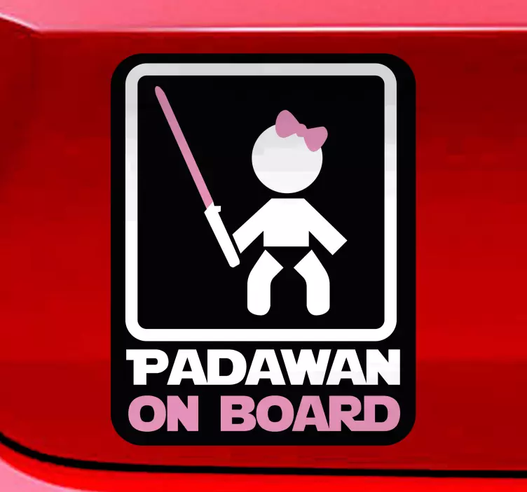 Naklejka Dziecko w aucie Padawan na pokładzie - TenStickers