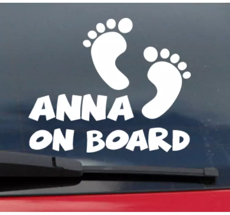 Naklejka na samochód Dziecko w aucie stopy dziecka - TenStickers