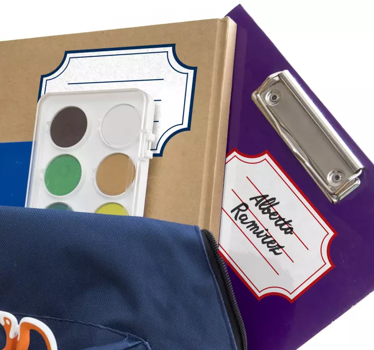 Naklejka etykiety na przybory szkolne - TenStickers