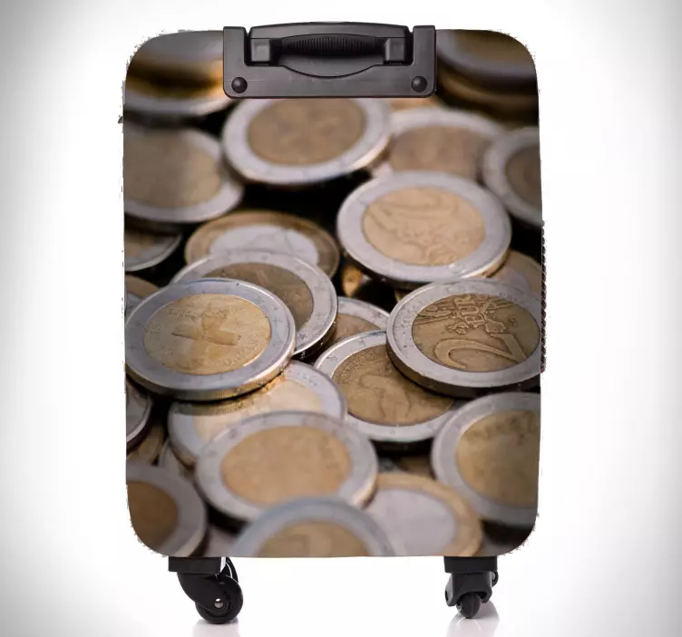 Naklejka na walizkę pieniądze - TenStickers