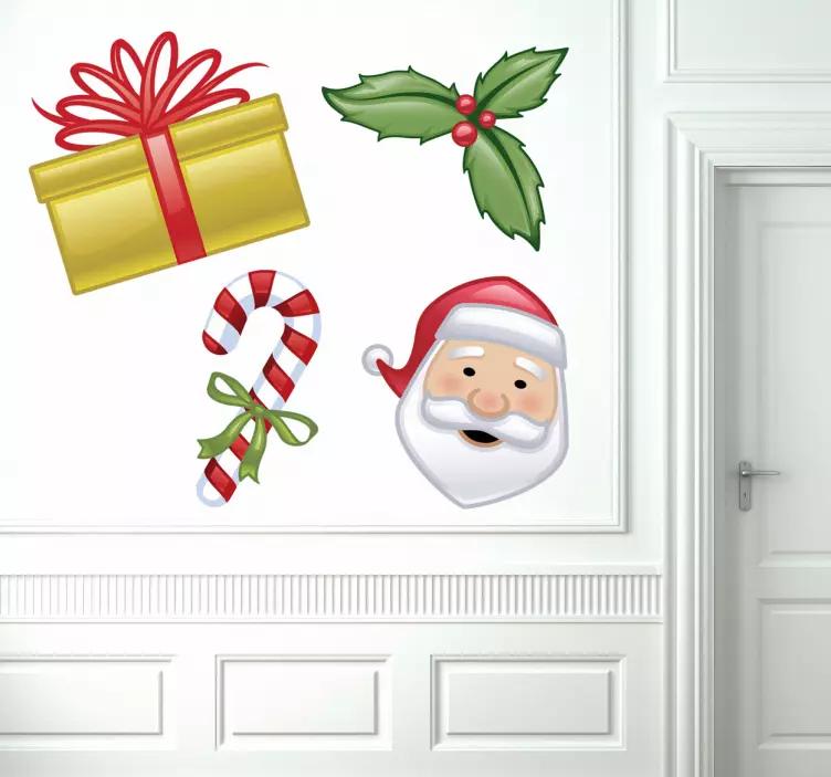 Kolekcja cztery naklejki świąteczne - TenStickers