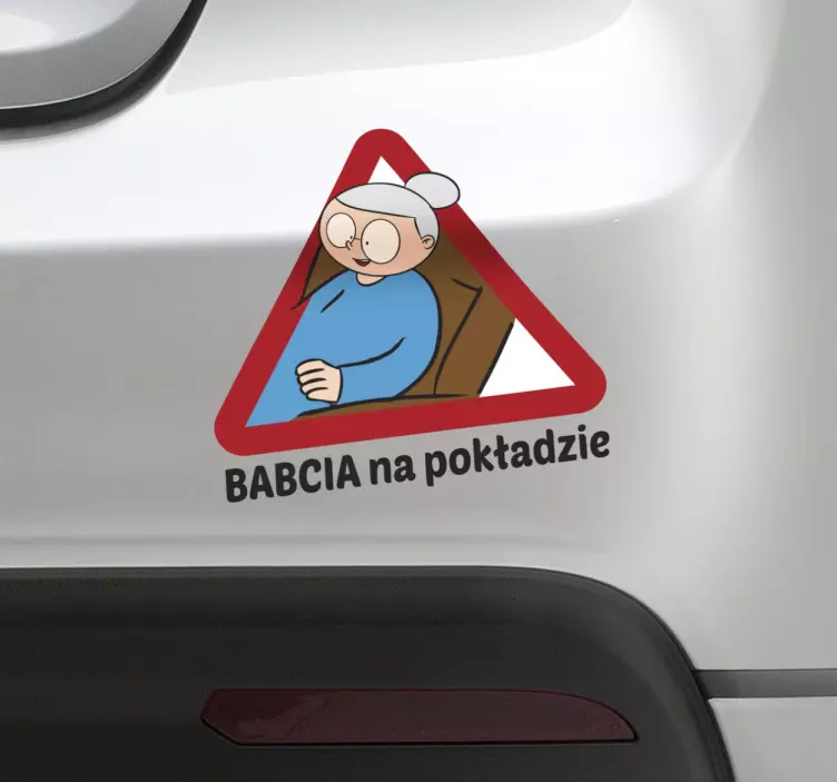Naklejka babcia na pokładzie - TenStickers