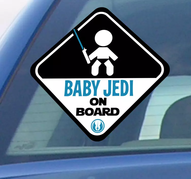 Naklejka baby jedi on board - TenStickers