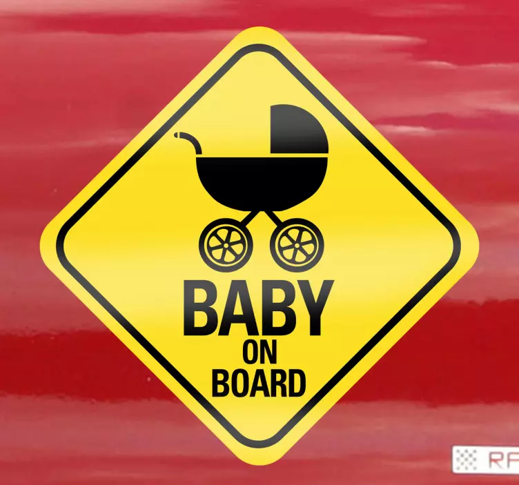 Naklejka na samochód baby on board - TenStickers