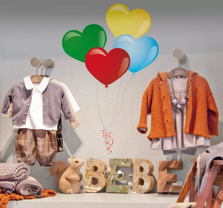 Naklejka balony serca - TenStickers