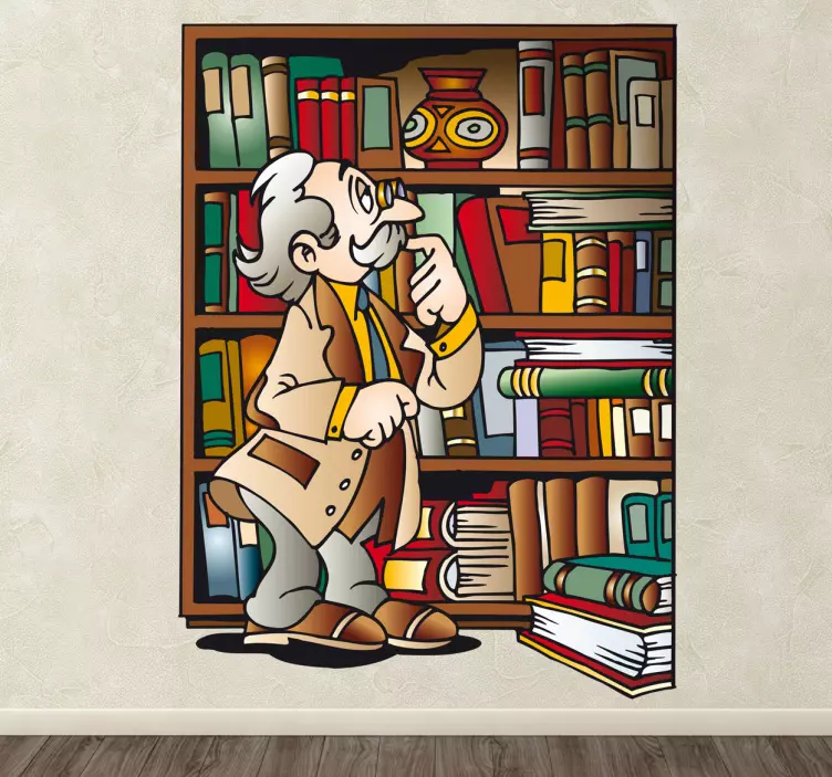 Naklejka biblioteka dziadka - TenStickers