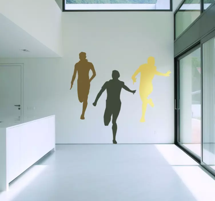 Naklejka biegnący sportowcy - TenStickers