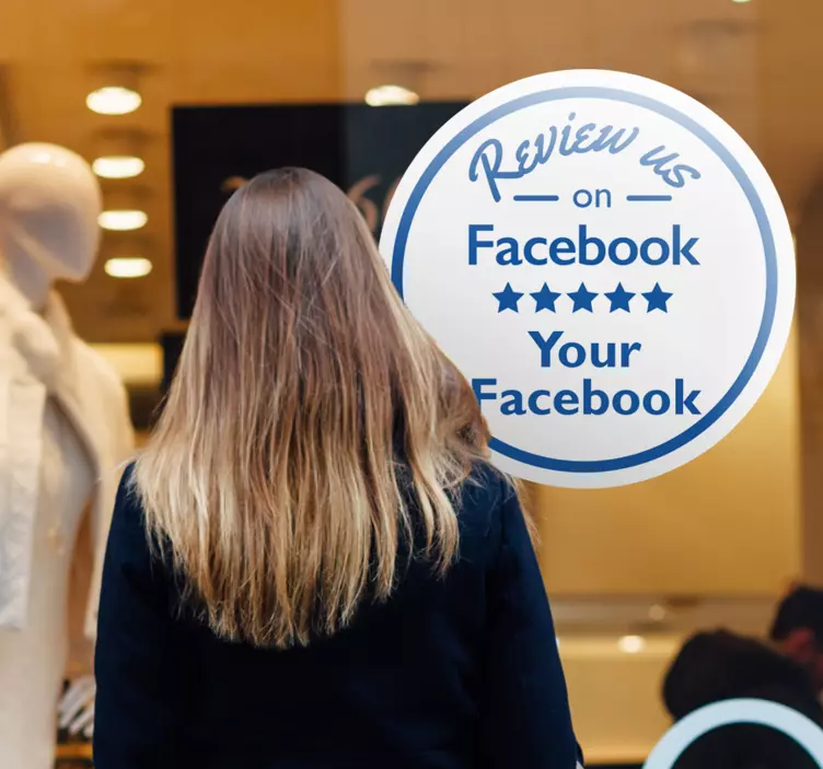 Naklejka na witrynę sklepową Facebook - TenStickers