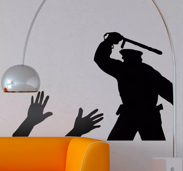 Naklejka brutalny policjant - TenStickers