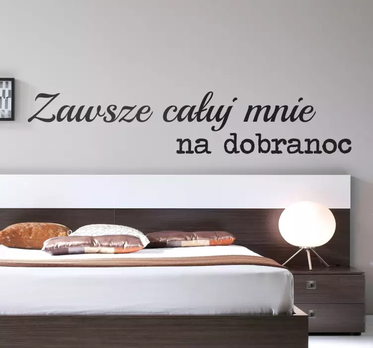 Naklejka całuj mnie na dobranoc - TenStickers