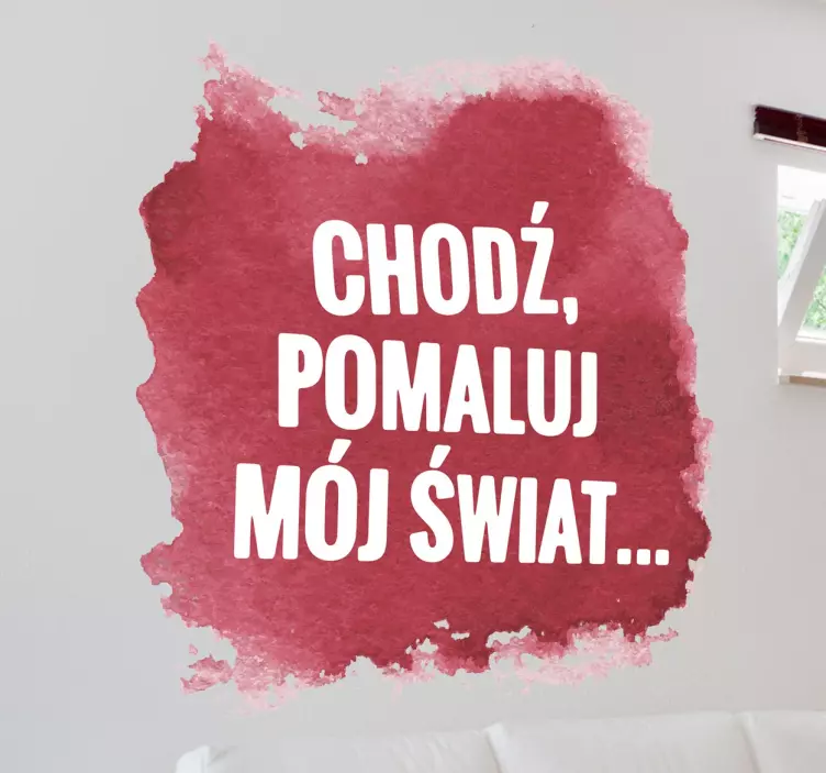 Naklejka chodź pomaluj mój świat - TenStickers