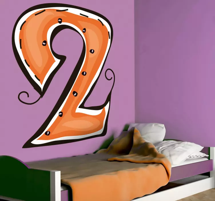 Naklejka cyfra 2 - TenStickers