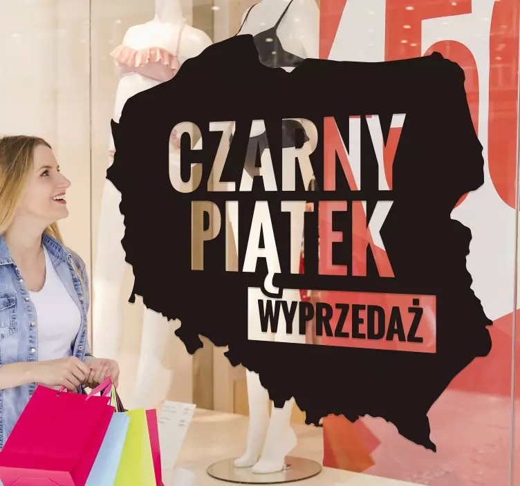 Nakjlejka Czarny Piątek wyprzedaż - TenStickers