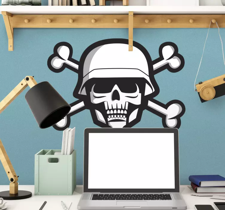 Naklejka czaszka żołnierza - TenStickers