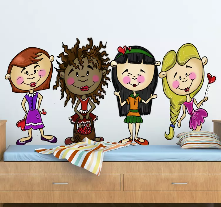 Naklejka cztery przyjaciółki - TenStickers