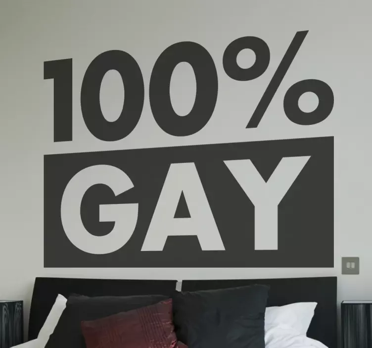 Naklejka dekoracyjna 100%Gay - TenStickers