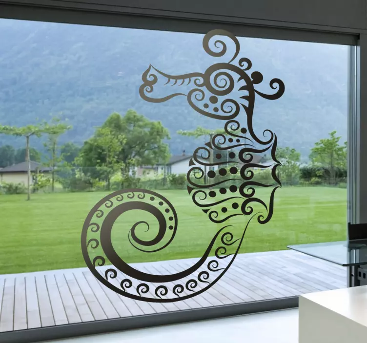 Naklejka dekoracyjna abstrakcyjny konik morski - TenStickers