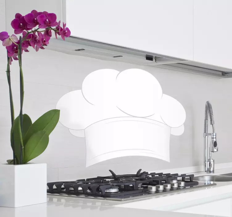 Naklejka na ścianę do kuchni czapka kucharza - TenStickers