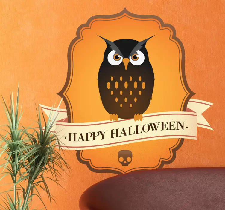 Naklejka dekoracyjna halloweenowa sowa - TenStickers