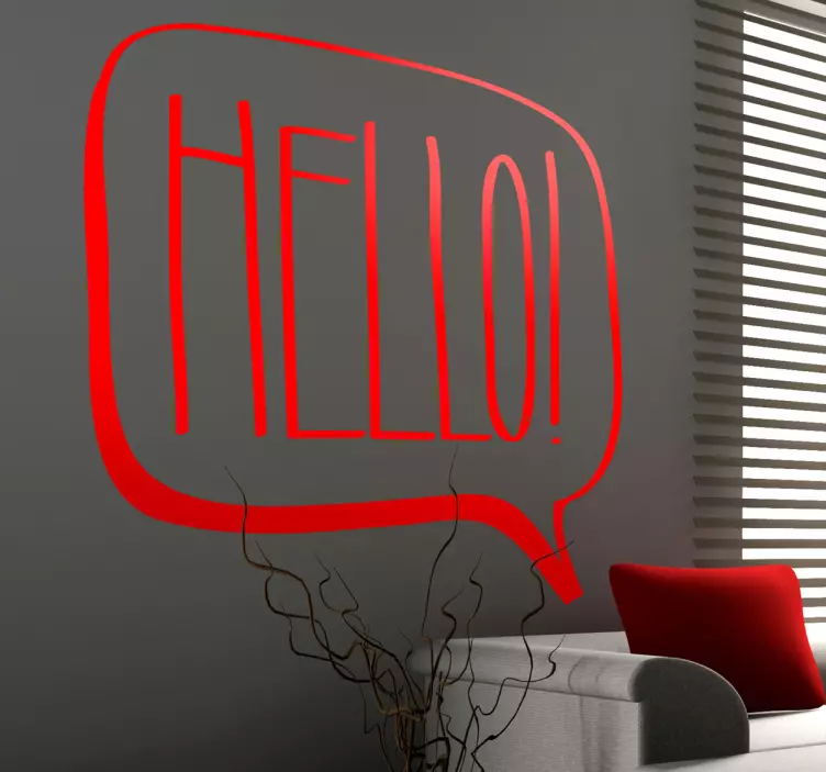 Naklejka dekoracyjna komiks hello - TenStickers