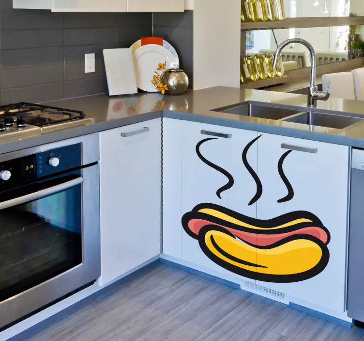 Naklejka dekoracyjna komiksowy hot dog - TenStickers