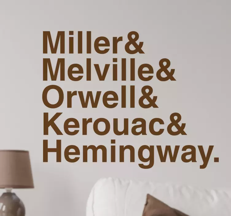 Naklejka dekoracyjna lista pisarzy - TenStickers