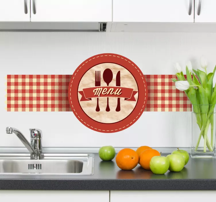 Naklejka dekoracyjna logo retro menu - TenStickers