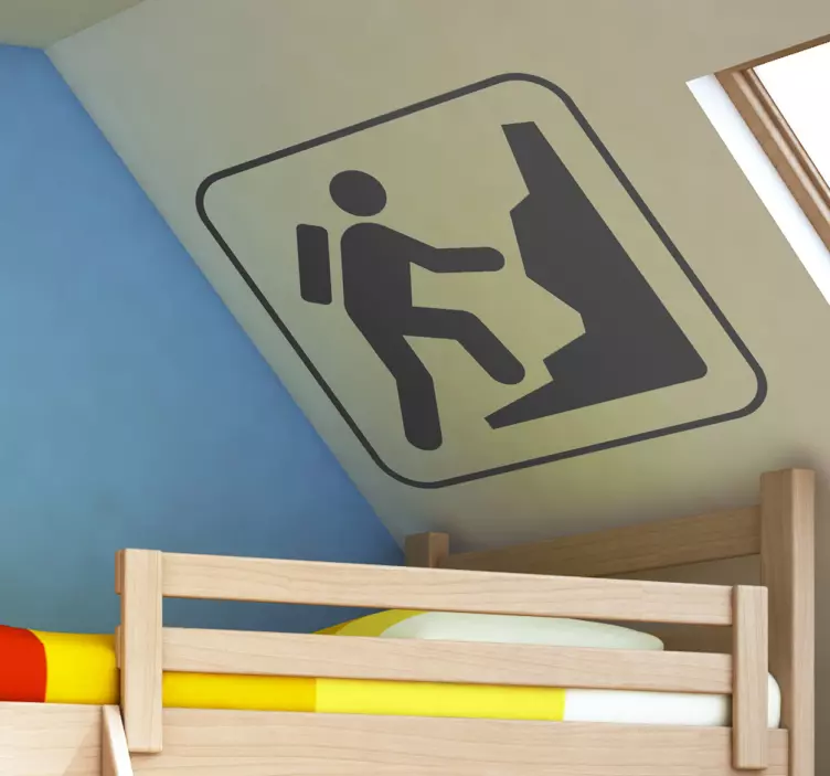 Naklejka dekoracyjna logo wspinaczka - TenStickers